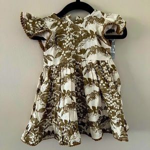 NWT Late Quinn flutter sleeve pom pom pinafore dress | fennel lily